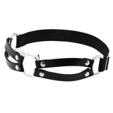 Maxbell Fashion Punk Gothic Cat Leather Elastic Garter Belt Leg Thigh Ring Black