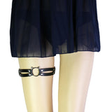 Maxbell Fashion Punk Gothic Cat Leather Elastic Garter Belt Leg Thigh Ring Black