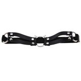 Maxbell Fashion Punk Gothic Cat Leather Elastic Garter Belt Leg Thigh Ring Black