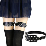 Maxbell 1 Piece Womens Leg Garter Belt Rings Black