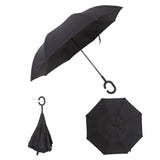 Maxbell Double Layer Inverted Reversible Umbrellas Umbrella Parasol Upside Down Black