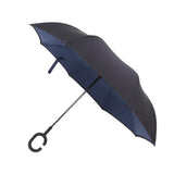 Maxbell Double Layer Inverted Reversible Umbrellas Umbrella Parasol Upside Down Navy Blue