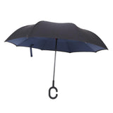 Maxbell Double Layer Inverted Reversible Umbrellas Umbrella Parasol Upside Down Navy Blue