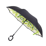 Maxbell Double Layer Inverted Reversible Umbrellas Umbrella Parasol Upside Down Green Shade