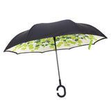 Maxbell Double Layer Inverted Reversible Umbrellas Umbrella Parasol Upside Down Green Shade
