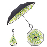 Maxbell Double Layer Inverted Reversible Umbrellas Umbrella Parasol Upside Down Green Shade