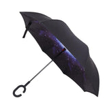 Maxbell Double Layer Inverted Reversible Umbrellas Umbrella Parasol Upside Down Starry Sky