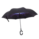 Maxbell Double Layer Inverted Reversible Umbrellas Umbrella Parasol Upside Down Starry Sky