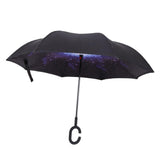 Maxbell Double Layer Inverted Reversible Umbrellas Umbrella Parasol Upside Down Starry Sky