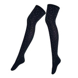 Lady Stripes Over Knee High Stockings Cosplay Long Party Socks Leg Warmer Black