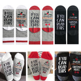 Maxbell Mens Womens Fashion Cotton Novelty Letter Printed Ankle Socks Gray