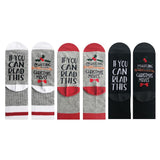 Maxbell Mens Womens Fashion Cotton Novelty Letter Printed Ankle Socks Gray