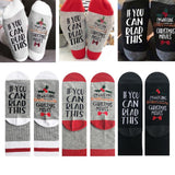 Maxbell Mens Womens Fashion Cotton Novelty Letter Printed Ankle Socks Gray