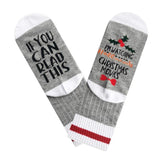 Maxbell Mens Womens Fashion Cotton Novelty Letter Printed Ankle Socks Gray