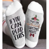 Maxbell Mens Womens Fashion Cotton Novelty Letter Printed Ankle Socks Gray
