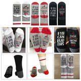 Maxbell Mens Womens Fashion Cotton Novelty Letter Printed Ankle Socks Gray