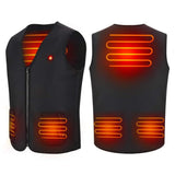 Maxbell Men's Electric Heating Vest Winter Warm Up Jacket Battery Heated Coats L