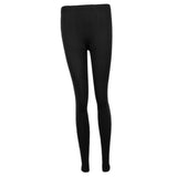 Maxbell Ladies Fleece Lined Leggings Thick Winter Warm Tights  Black Footless