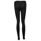 Maxbell Ladies Fleece Lined Leggings Thick Winter Warm Tights  Black Footless