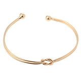 Maxbell Open Cuff Bracelet Adjustable Skinny Wire Bangle Women Jewelry Golden