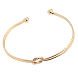 Maxbell Open Cuff Bracelet Adjustable Skinny Wire Bangle Women Jewelry Golden