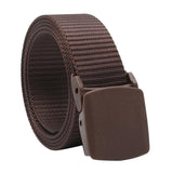 Maxbell Outdoor Breathable Men Nylon Waist Belts Slide Buckle Coffee