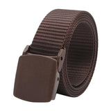 Maxbell Outdoor Breathable Men Nylon Waist Belts Slide Buckle Coffee