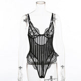 Maxbell Bodysuit Lingerie Leotard M Black