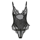 Maxbell Bodysuit Lingerie Leotard L Black