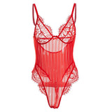Maxbell Bodysuit Lingerie Leotard L Red