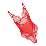 Maxbell Bodysuit Lingerie Leotard L Red