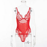 Maxbell Bodysuit Lingerie Leotard L Red