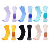 Maxbell Yoga Socks Womens Toeless Non Slip Rubber Grip Heel Barre Dance Socks Yellow