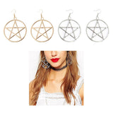 Maxbell 2 Boho Earring Five Pointed Star Ear Hoop Valentine's Day Gift Golden