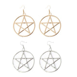 Maxbell 2 Boho Earring Five Pointed Star Ear Hoop Valentine's Day Gift Golden