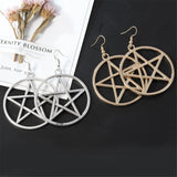 Maxbell 2 Boho Earring Five Pointed Star Ear Hoop Valentine's Day Gift Golden