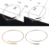 Maxbell Open Cuff Bracelet Adjustable Skinny Wire Bangle Womens Jewelry Golden