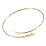 Maxbell Open Cuff Bracelet Adjustable Skinny Wire Bangle Womens Jewelry Golden