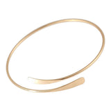 Maxbell Open Cuff Bracelet Adjustable Skinny Wire Bangle Womens Jewelry Golden