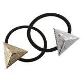 Maxbell Fashion Elastic Hair Band Rope Hair Accessories with Triangle Decor Golden