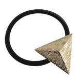 Maxbell Fashion Elastic Hair Band Rope Hair Accessories with Triangle Decor Golden