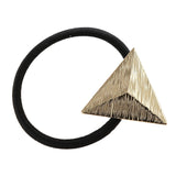 Maxbell Fashion Elastic Hair Band Rope Hair Accessories with Triangle Decor Golden