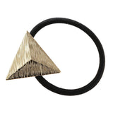 Maxbell Fashion Elastic Hair Band Rope Hair Accessories with Triangle Decor Golden