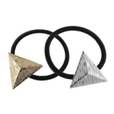 Maxbell Fashion Elastic Hair Band Rope Hair Accessories with Triangle Decor Golden