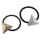 Maxbell Fashion Elastic Hair Band Rope Hair Accessories with Triangle Decor Golden