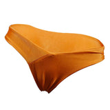 Maxbell Womens Low-Rise Thong T-Back Pearls Bottom G-String Underwear Dark Orange M