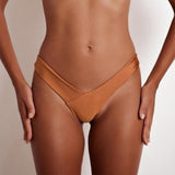 Maxbell Womens Low-Rise Thong T-Back Pearls Bottom G-String Underwear Dark Orange M