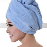 Maxbell Absorbent Twist Turban Hair Drying Towel Long Hair Wrap Sky Blue