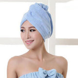 Maxbell Absorbent Twist Turban Hair Drying Towel Long Hair Wrap Sky Blue