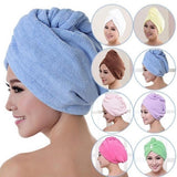 Maxbell Absorbent Twist Turban Hair Drying Towel Long Hair Wrap Sky Blue